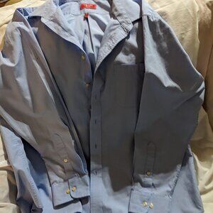 Men's Chaps Button Up Dress Shirt Size  XXL 34/35 18 Slim fit